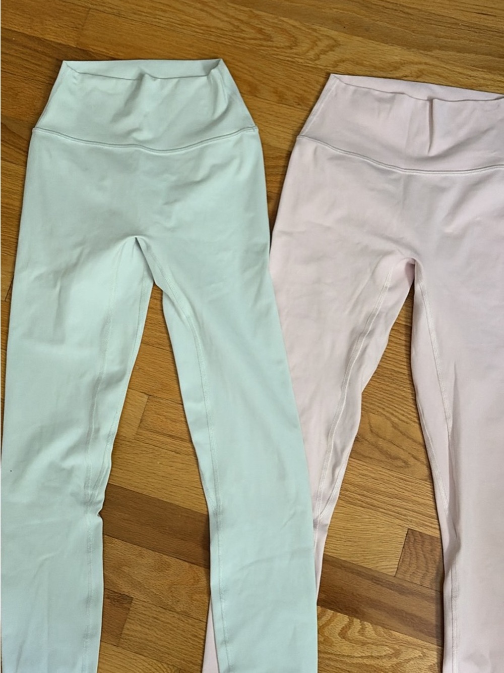 2 pair of High-Waist Leggings - Light Pink and Mint